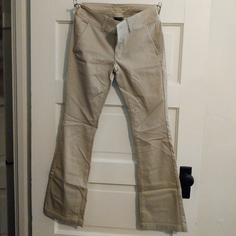 American Eagle women's flare khaki pants NWT
